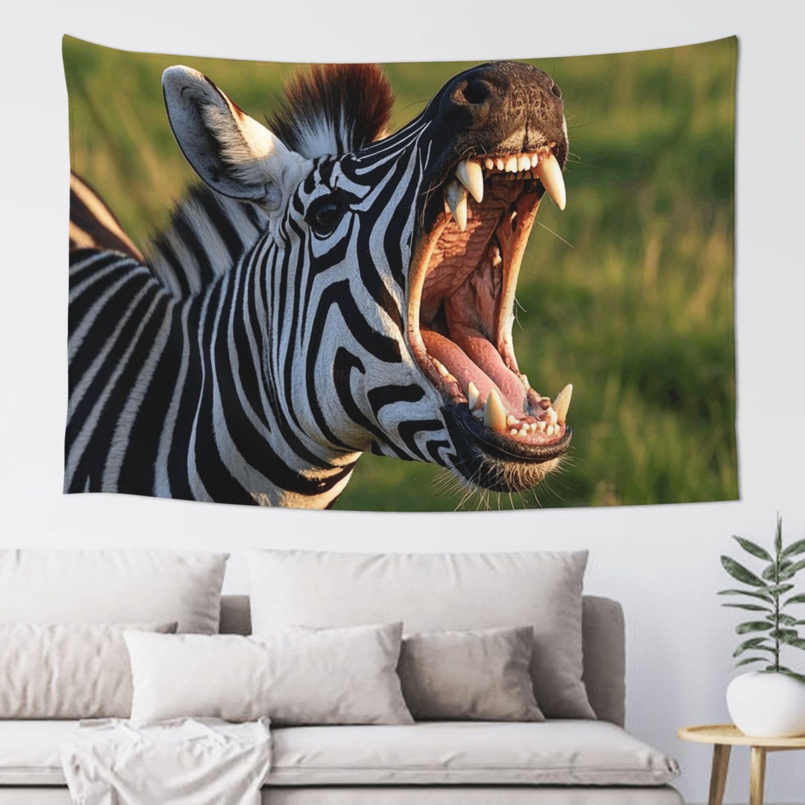 FodPand Funny Zebra Tapestry for Bedroom Aesthetic, Wall Hanging Tapestries Art Decor Backdrop Wall Tapestry for Dorm Living Room Funny Poster Party Banner Background 40" X 60"