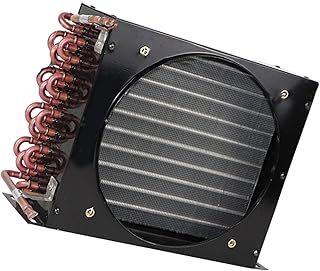 Hochleistungs Gefrierschrank Kühlschrank Kondensator Kleines Kupferrohr Aluminiumrippe Luftgekühlt Wassergekühlt Kühllager Heizkörper Geräuscharmer Kühlschrankventilator