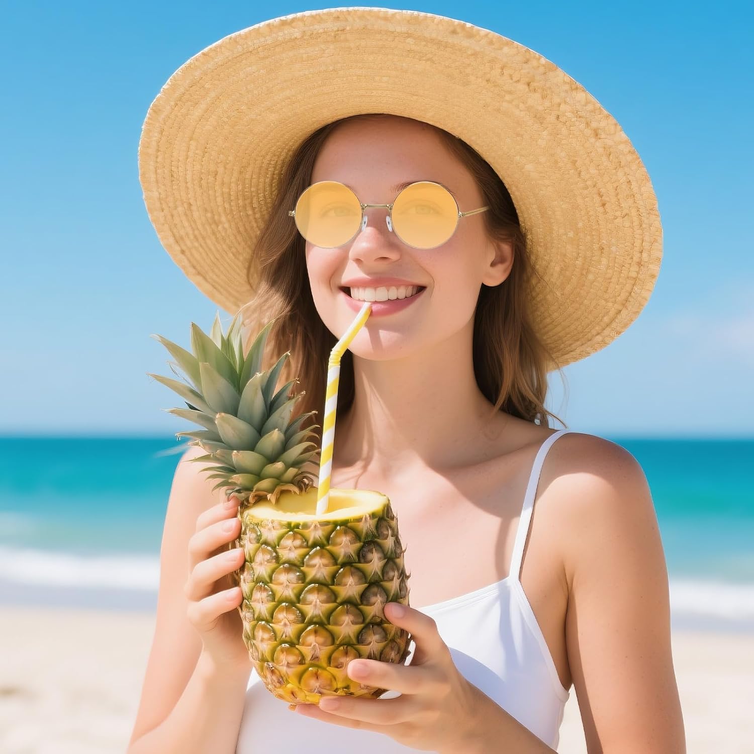 Round Hippie Glasses, 60s 70s Colored Circle Sunglasses for Women Men Disco Party Costume Accessories - Image 3