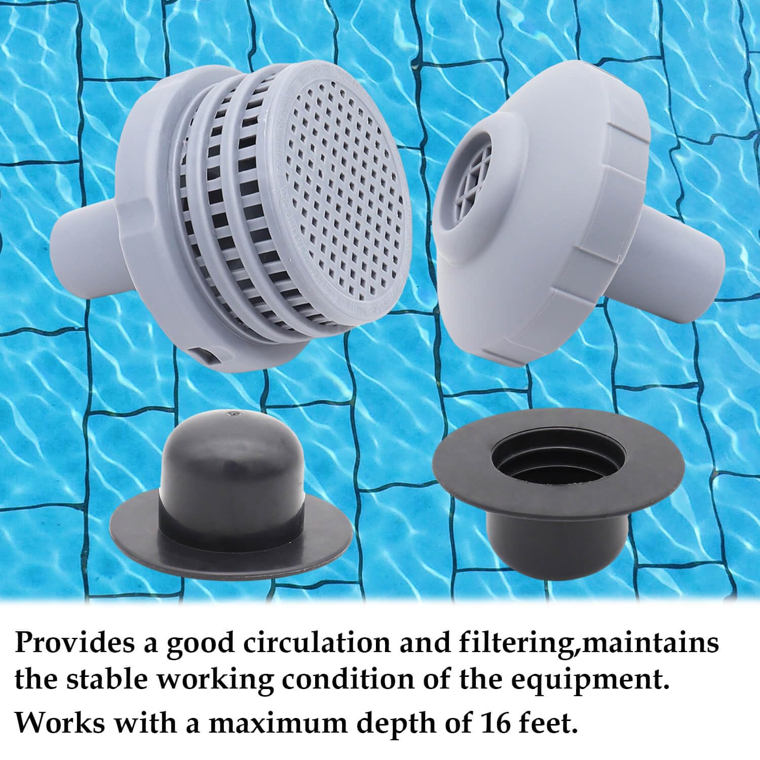 ACCYPRO Kits de conector de jato de água para piscina 25022E com