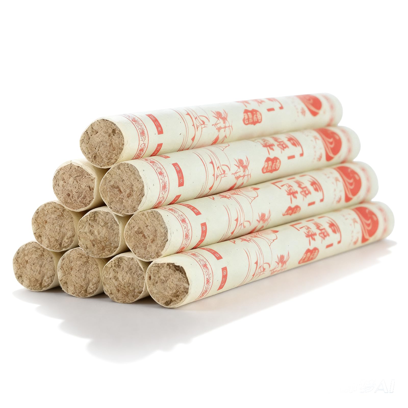 Moxa Baton Armoise Sauvage de Nanyang (Puissance 3x), Moxa Baton d'Armoise Vieillis 3 Ans (5x Flavonoïdes), Moxa Broyée à la Pierr (Énergie Maximale), Moxa de Moxibustion Pratiques à Main (1,8 cm,B)