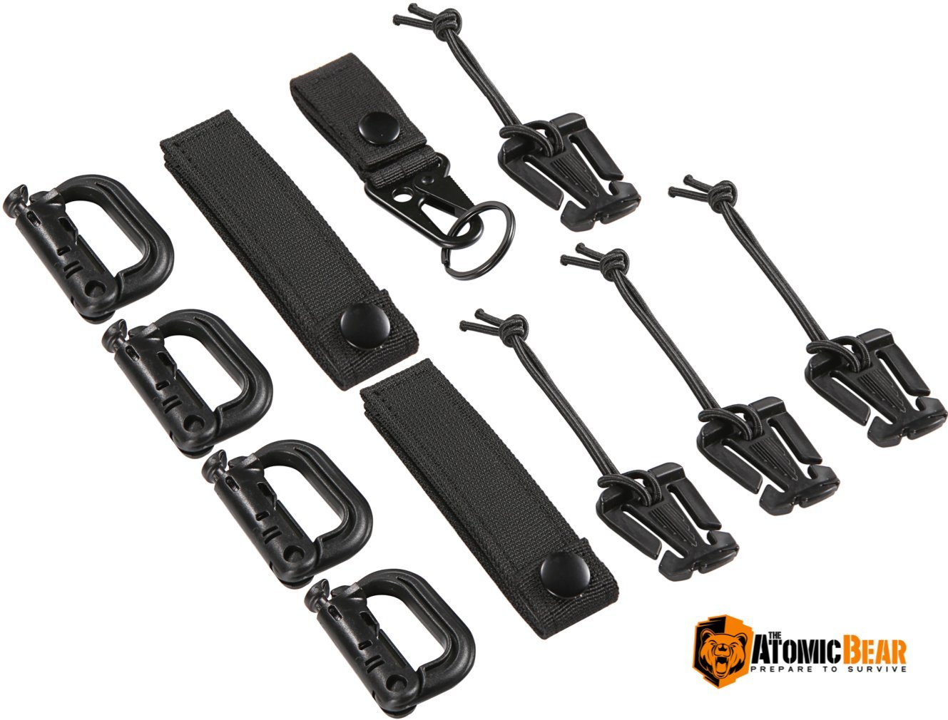 Buy The Atomic Bear Kit of 11 Attachments for 1 inch Molle bing Bags