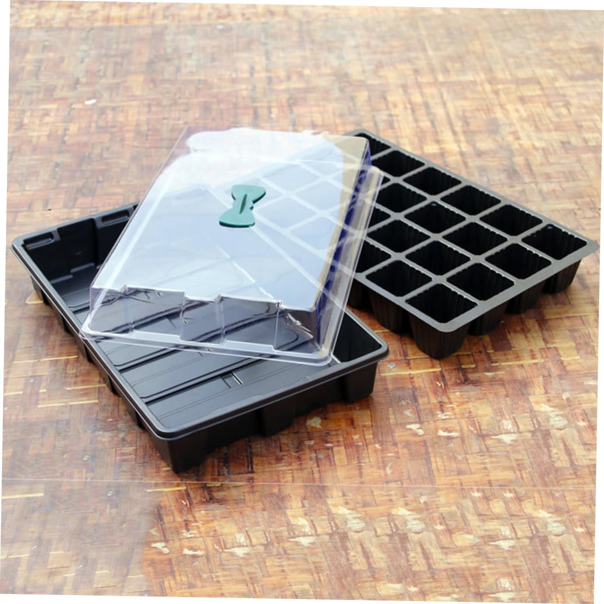 HEMOTON 3juegos Bandejas para Plántulas de Caja de Germinación para Cultivo Jardín Accesorio de Jardinería para Hortalizas