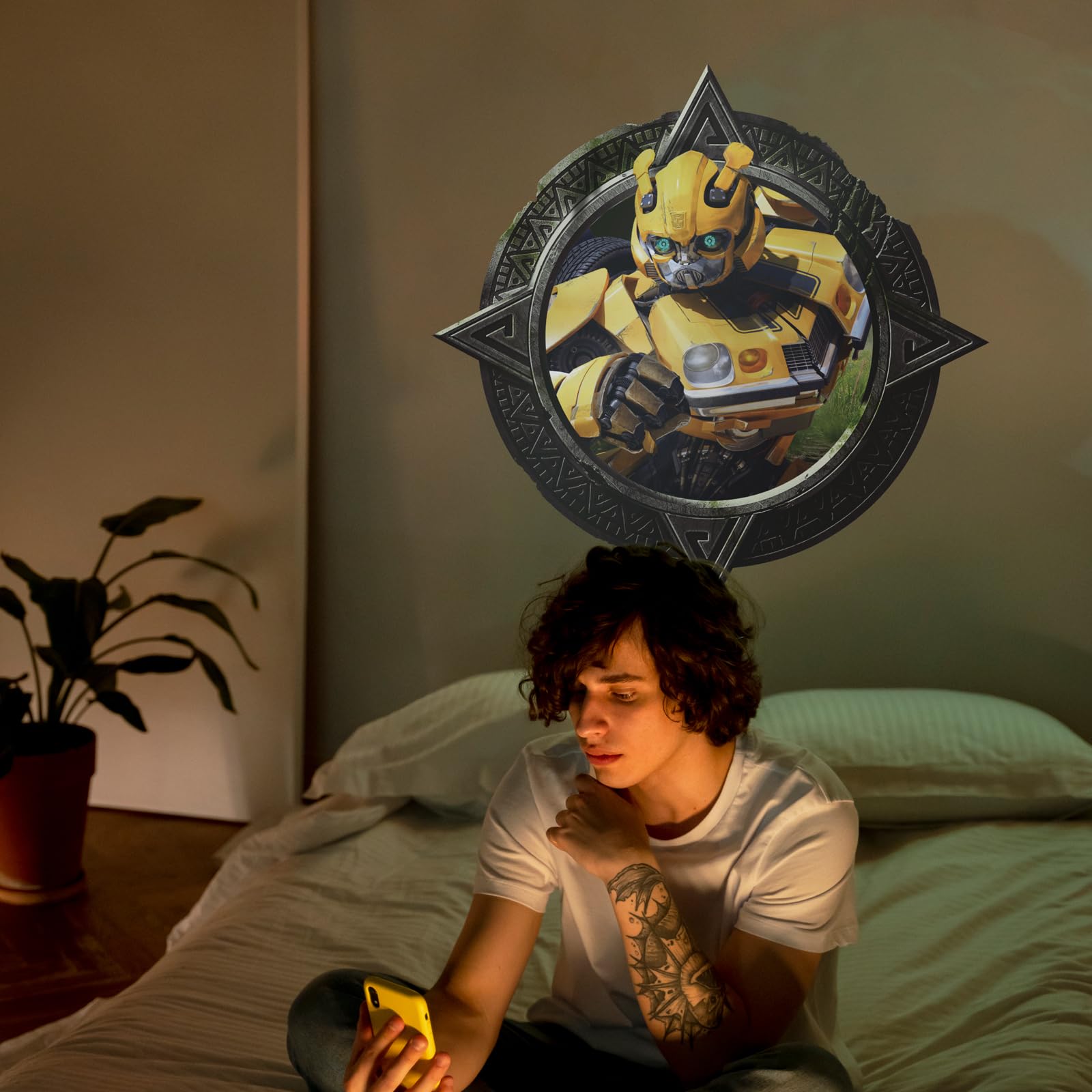 Stickerscape Transformers Wall Stickers (Bumblebee - Large) | Official Transformers Wall Decal, Transformers Wall Decor | Rise of The Beasts | Easy to Apply, Cleanly Removable