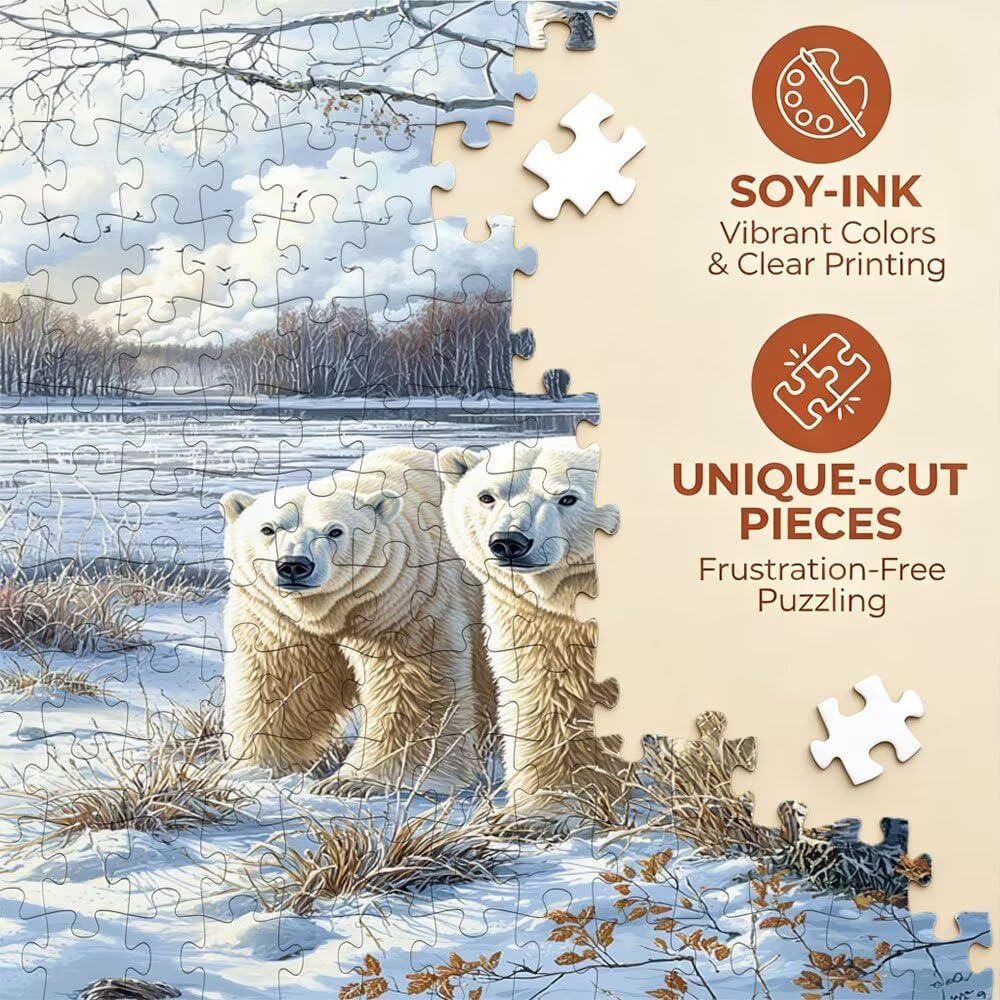 Puzzle 6000 Pezzi, Orso Bianco Neve 3D Puzzle per Adulti Impegnativo, Educa Puzzles Artistico, Divertente E Stimolante Puzzles Decorativo per La Famiglia, Regalo e Decorazione Pareti DX0YL6-980