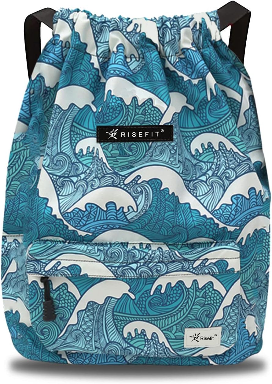 Waterproof Drawstring Bag, Gym Bag Sackpack Sports Backpack for Men Women Girls