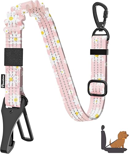 Miniatura 31 de Cinturón de seguridad para perros Pawaboo para coche, cinturón de seguridad para mascotas con reposacabezas y doble correa, 360° sin enredos para 2