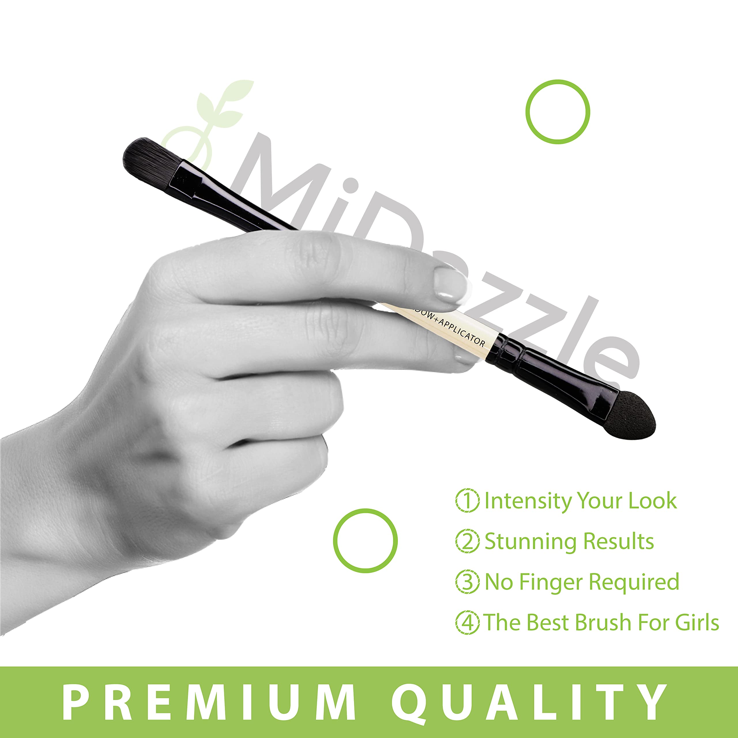 Omidazzle Midazzle Premium Wooden 2 In 1 Eye Shadow And Eye Applicator Brush (Mimb00514) 1
