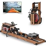 JOROTO Water Rowing Machines for Home, Foldable Rowing Machine with 400LBS Weight Capacity, Dedicated Monitor & Bluetooth APP, Large Water Tank & Comfortable Seat for Immersive Water Rower
