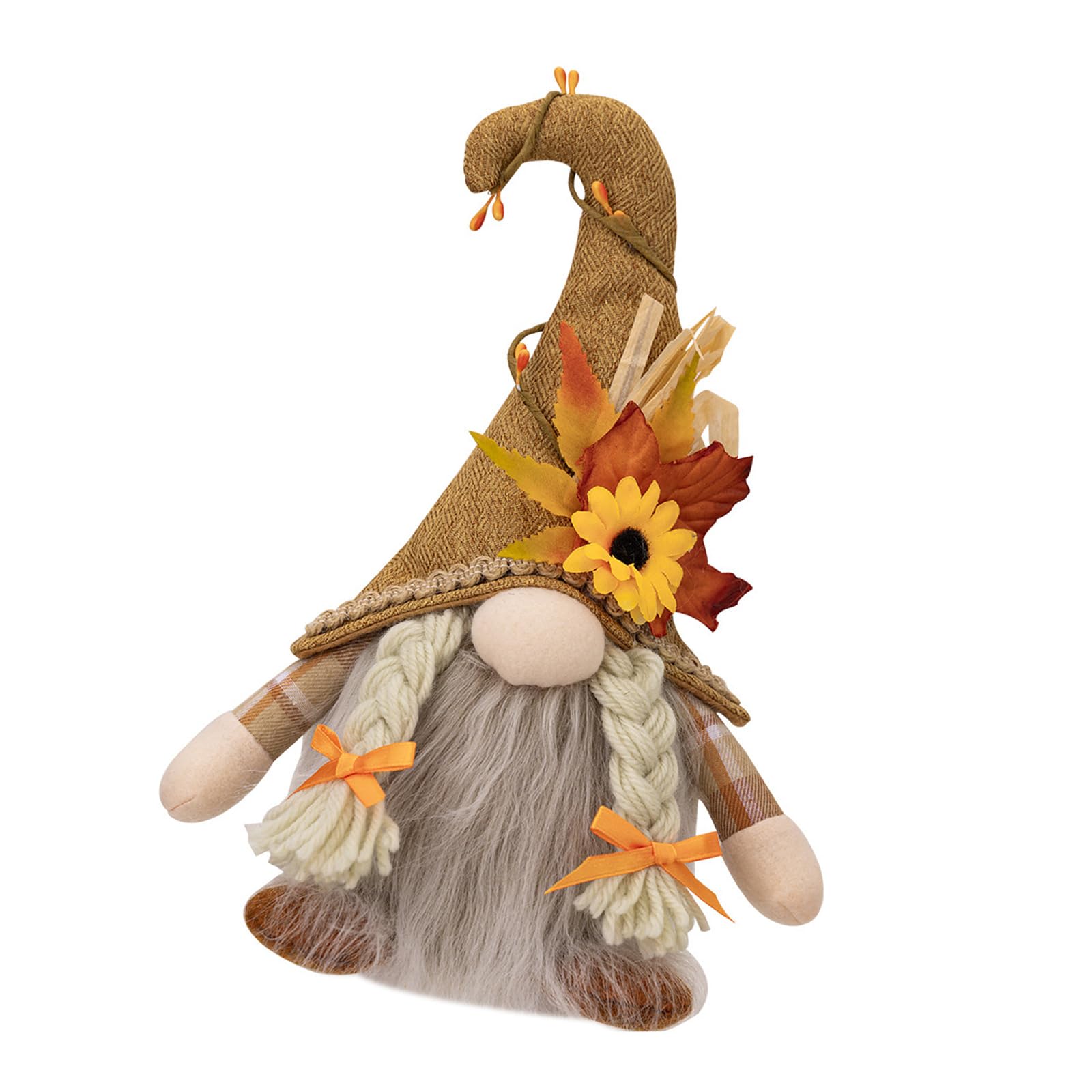 Hsioluted Stylish Glowing Hat Toy Ornament Beautiful Glowing Toy Ornament with Bendable Hat for Thanksgiving Pleasure Desk Gnomes