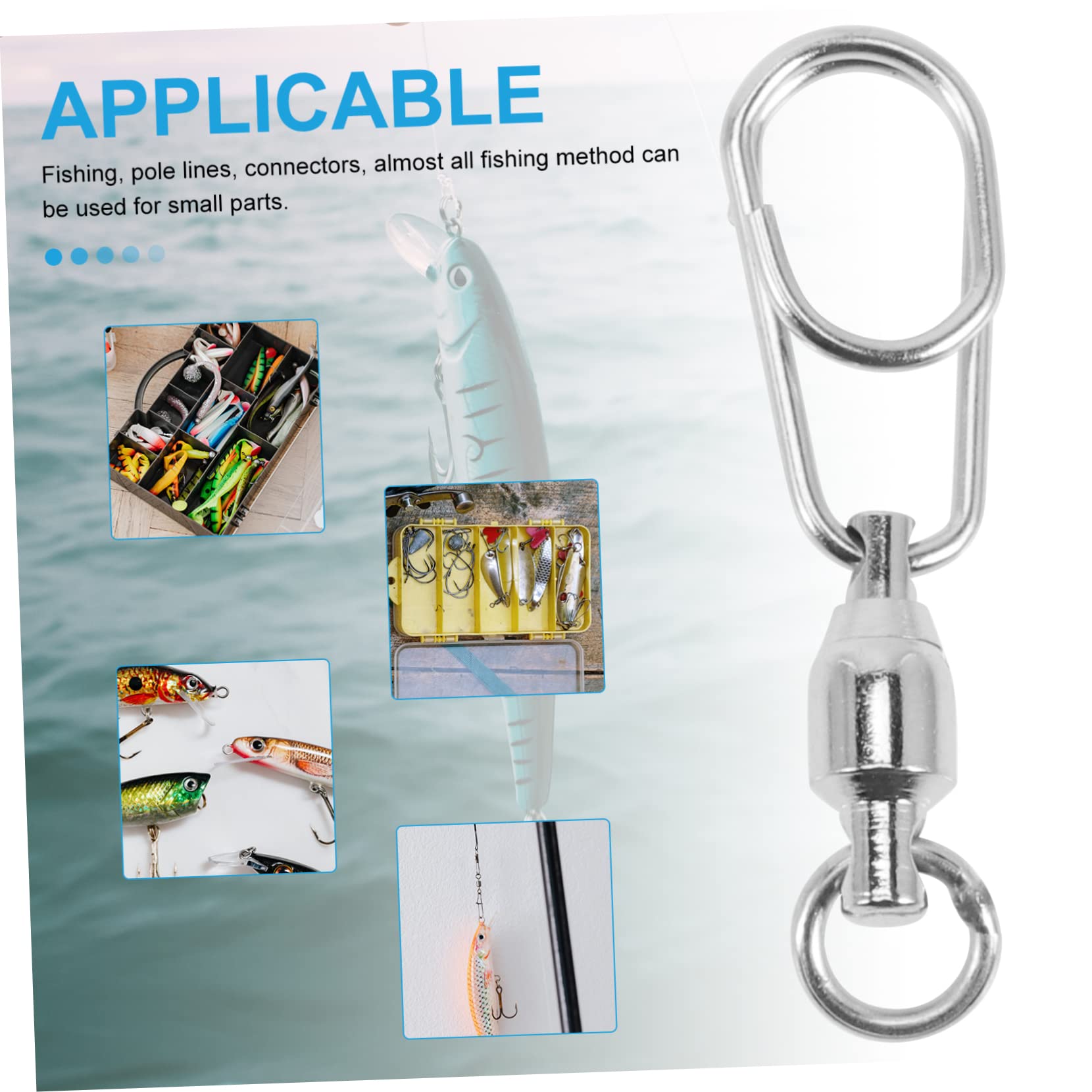 BESPORTBLE 90pezzi Rotanti Inossidabile Per Girella Per Accessori Collettori Resistenti e Facili Usare Per