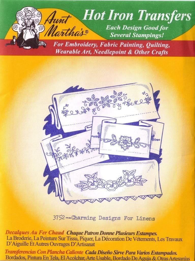 Amazon.com: Charming Designs for Linens Aunt Martha's Hot Iron ...
