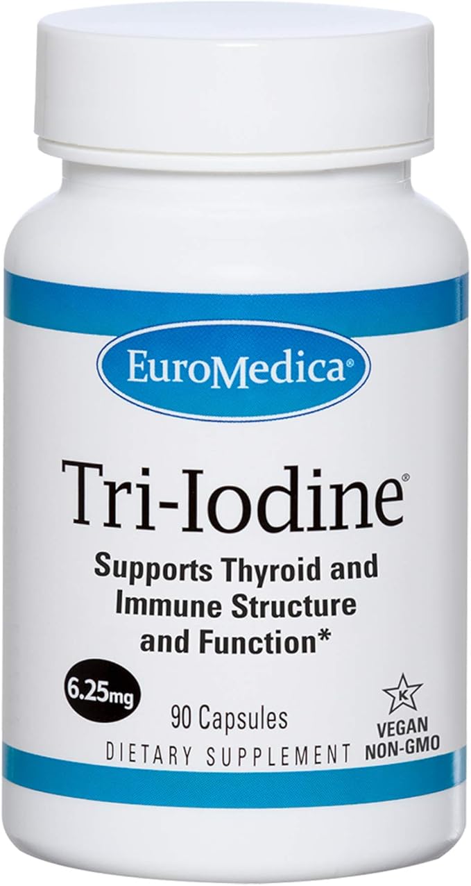 EuroMedica TriIodine, 6.25mg, 90 Capsules Potassium
