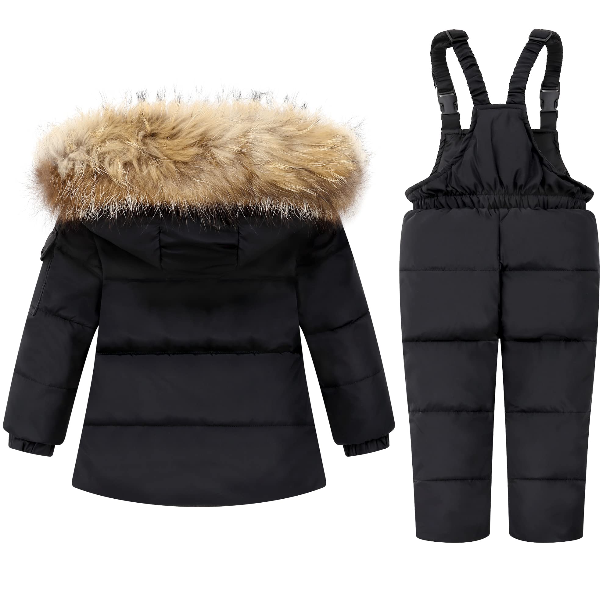 Zoerea Tuta da Sci per Bambino Unisex Set Tute Completo da Neve 2 Pezzi Snowsuit Caldo Invernale Giacca Cappotto con Cappuccio