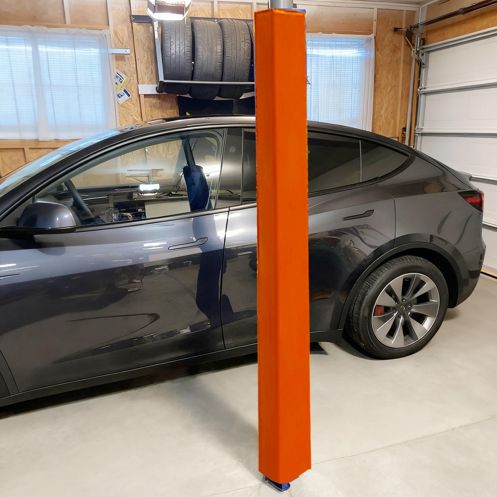 EXCLURA 6 ft Garage Pole Padding Square, Basketball Pole Padding Column Cover, Wrap Foam Basement Pillar Wrap, Universal Playground Post Protector(Orange,8x8/20x20cm)