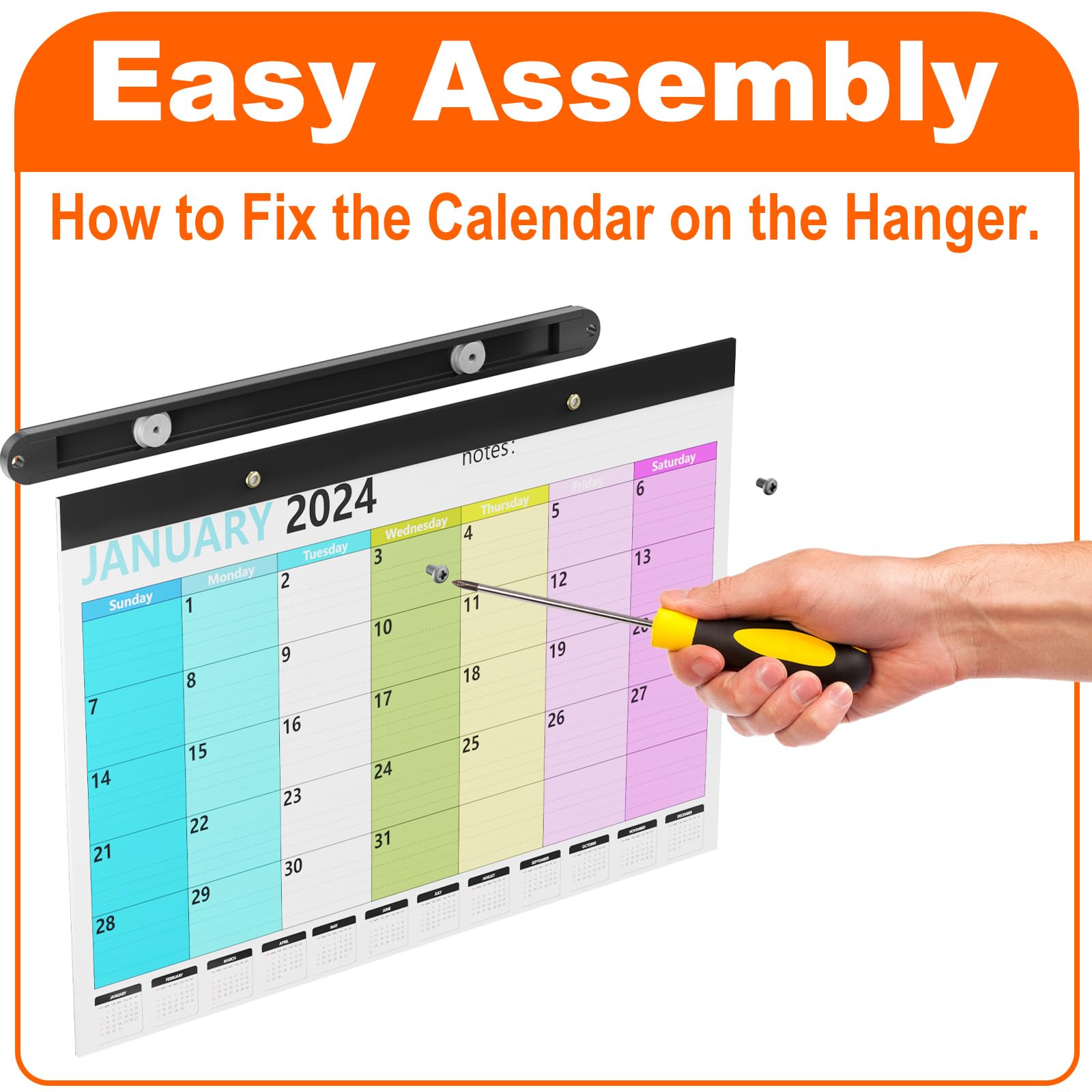 Amazon.co.jp: SKNOOY 冷蔵庫用マグネットカレンダーホルダー 2個