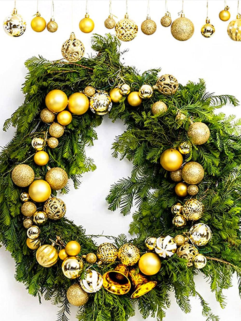 Palline di Natale, Palle di Natale, Palle di Natale Confezione da 100 Palline di Natale Ornamenti Infrangibili Decorazioni for l'albero di Natale Set di Palline da Appendere for la Decorazione della F