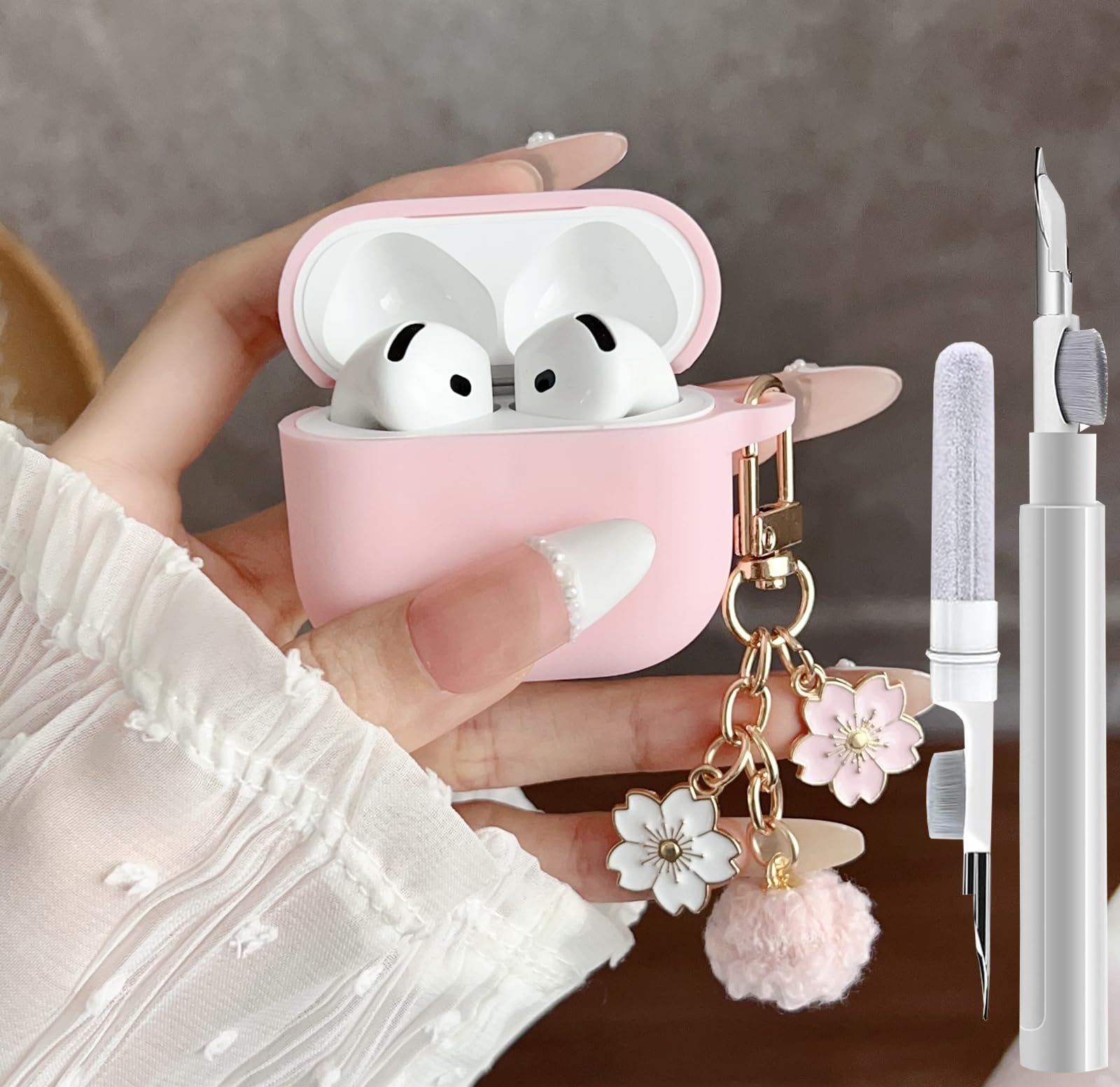 Amazon.com: GARTOO Cute Pink Case for Airpods 4 Cover for