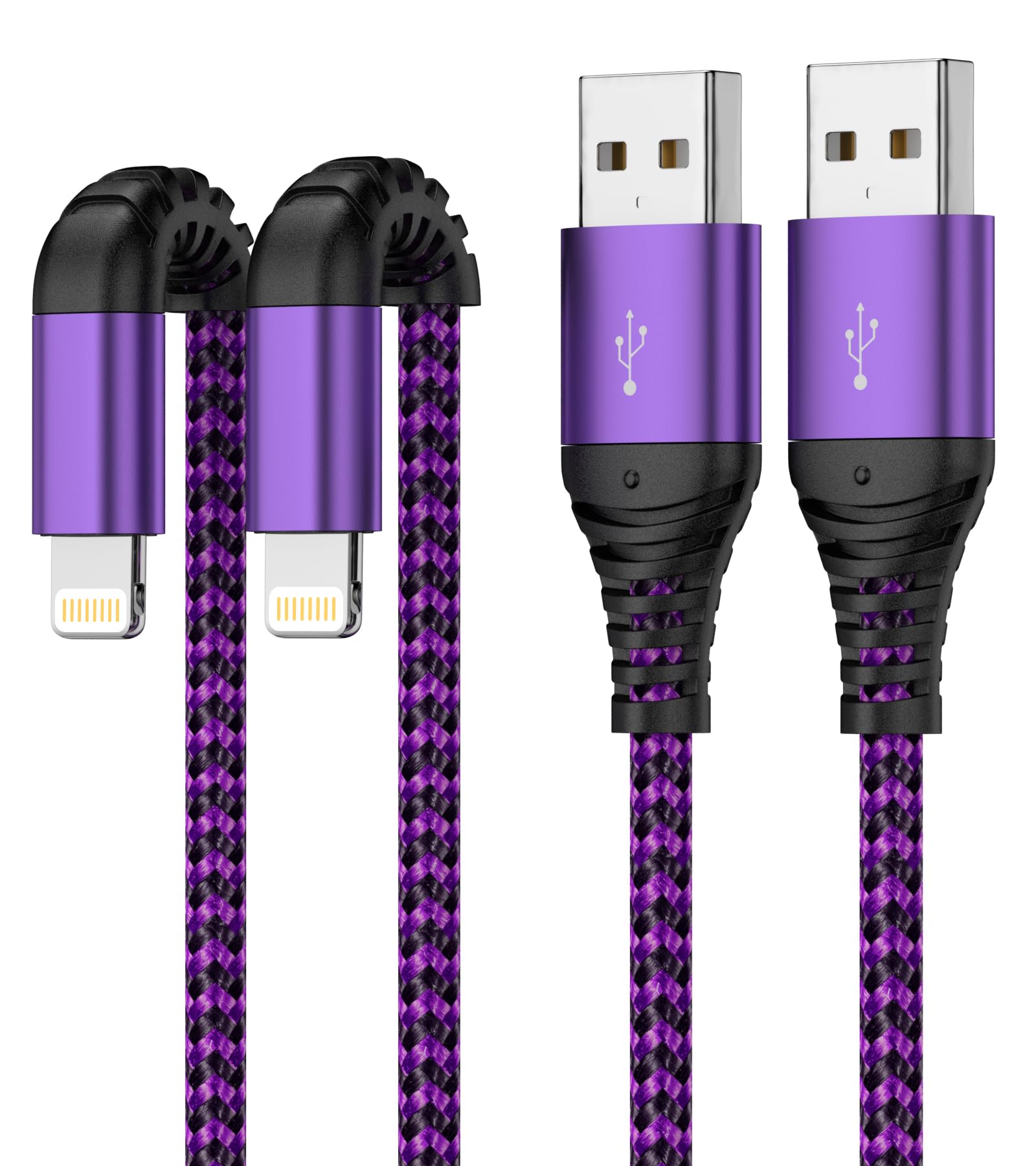 Cable USB A a Lightning para iPhone 14 13 12 11 Pro Quickeep morado 7