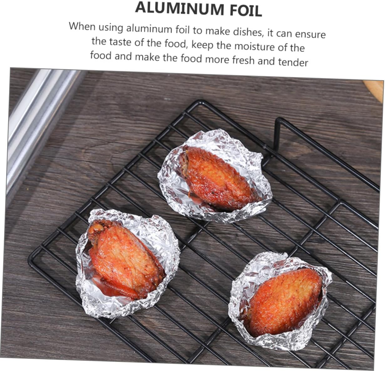 4 Rolls Heavy Duty Aluminum Foil Wraps for Food Truck and Commercial Catering High Temperature Resistant Kitchen Baking Bbq Foil Safe for Direct Food Contact