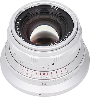 35mm F1.4 Full Frame Portrait Lens Large Aperture Manual Focus Camera Lens with 7 Layer Optical Coating, Fit for Z Mount, for Z30 Z5 Z6 Z6II Z7 Z7II Z8 Z9 ZFC (White)
