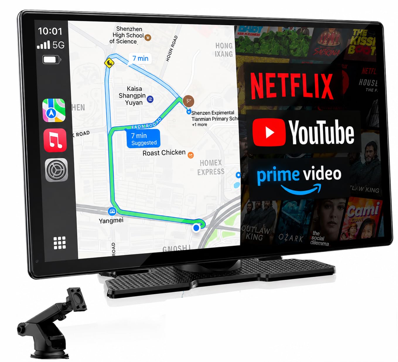 Cason 9" Wireless CarPlay Screen with Net-Flix You Tube Apps,Car Android Player with CarPlay and Wireless Android Auto Bluetooth, IPS LED Display Screen (9 Inch Screen Only)-image-29