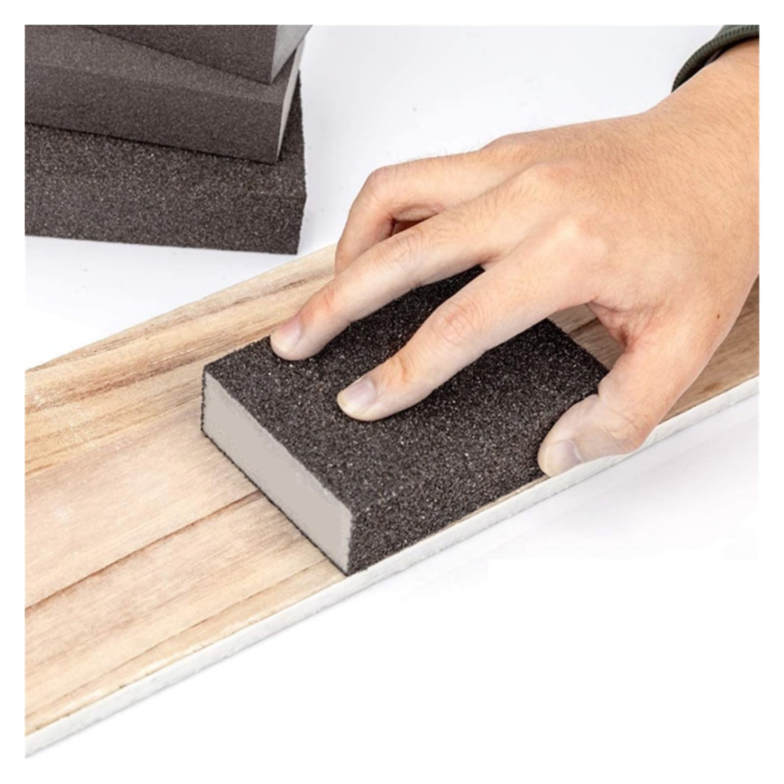 Esponjas de lijado para madera y metal, 6 bloques lavables, papel de lija versátil para acabado de muebles, proyectos de bricolaje, perfecto para mejoras del hogar
