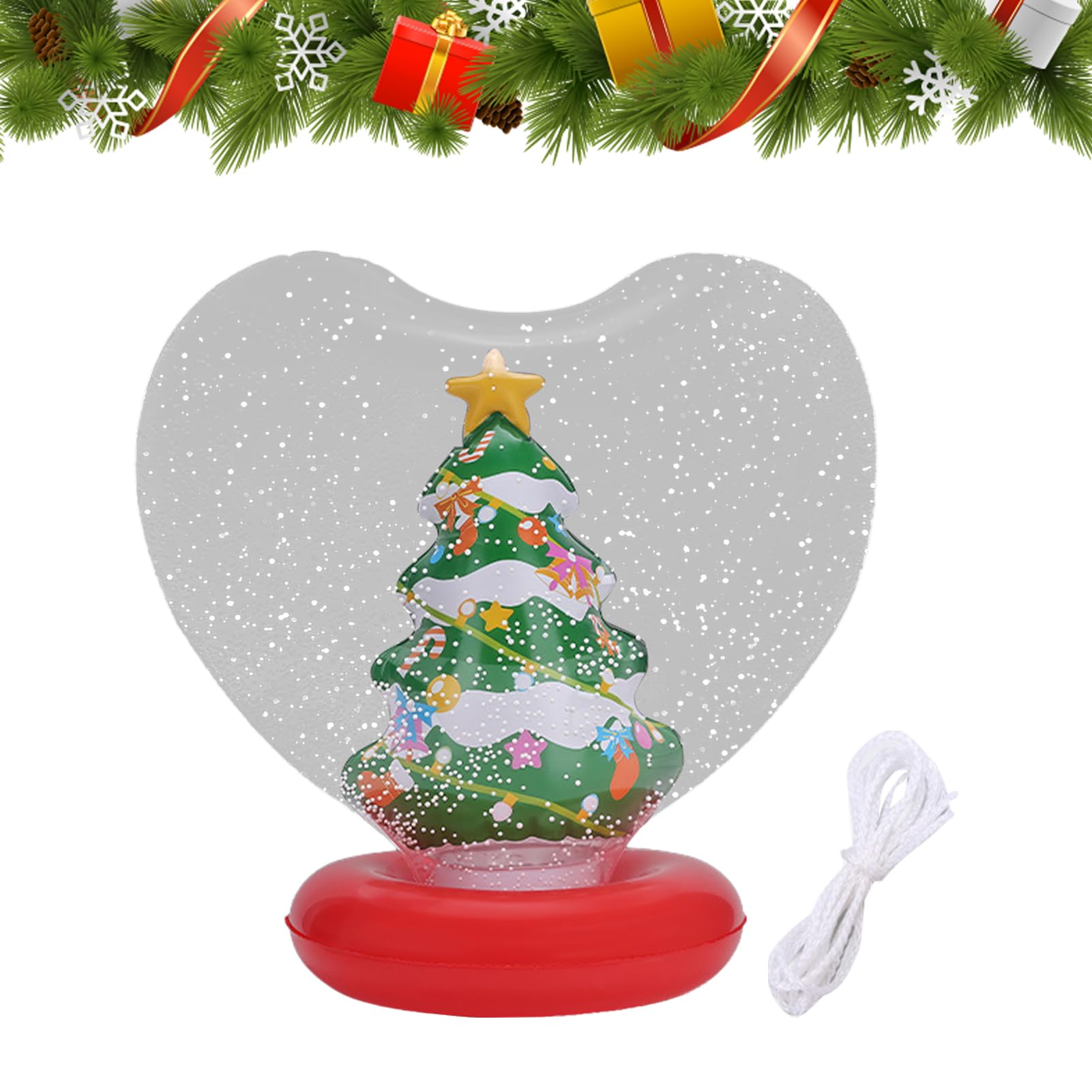 Bola de Navidad inflable gigante con figura interior para iluminar tu hogar