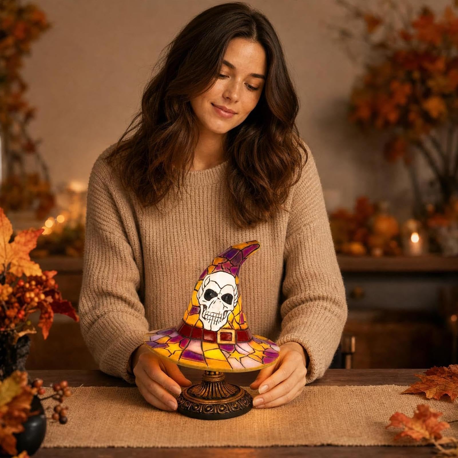 Lampa Halloween USB wtyczka biurko stolik nocny przy łóżku straszne światło