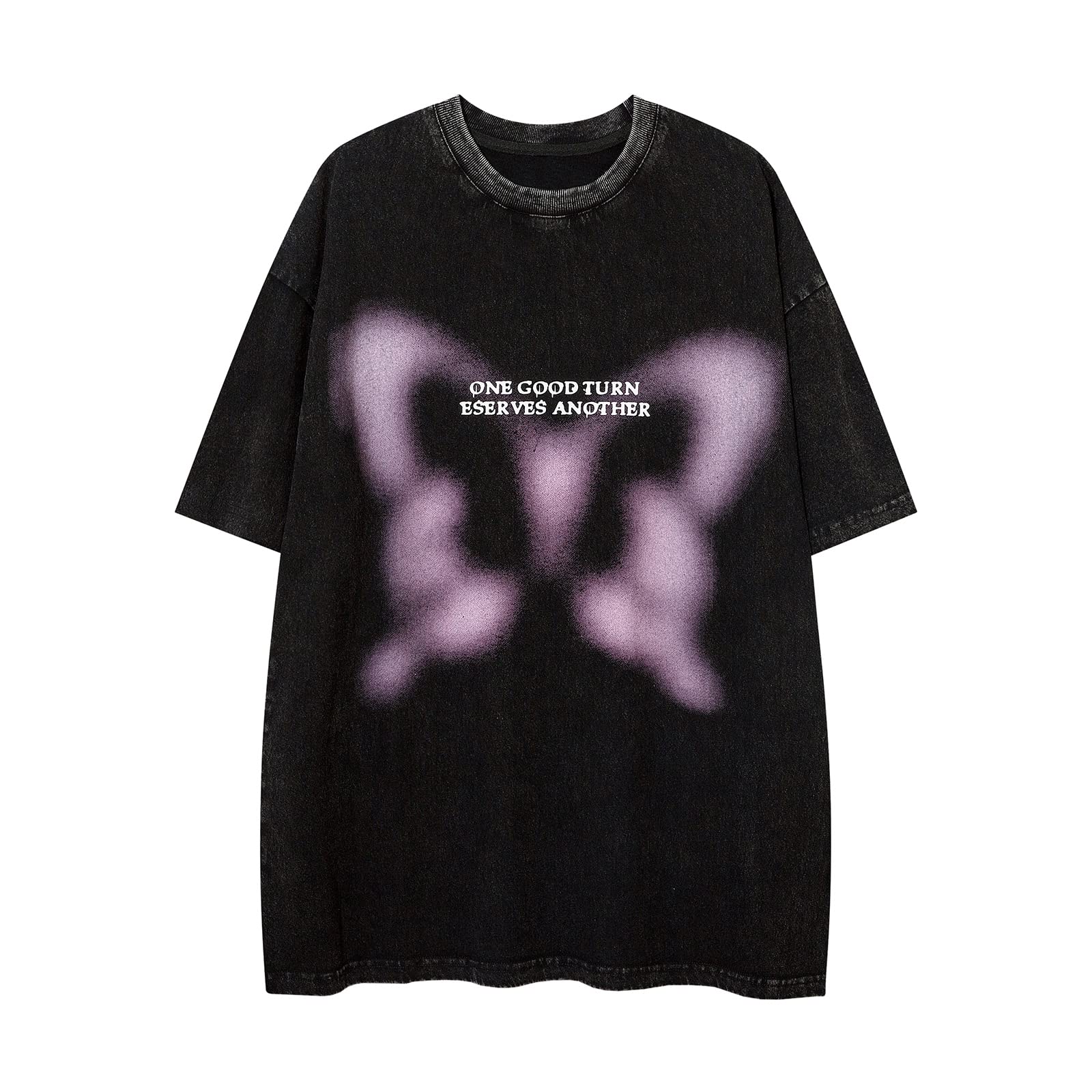 Aelfric EdenOversized Graphic Tees Unisex Graffiti Print Shirts Inkjet Tee Top