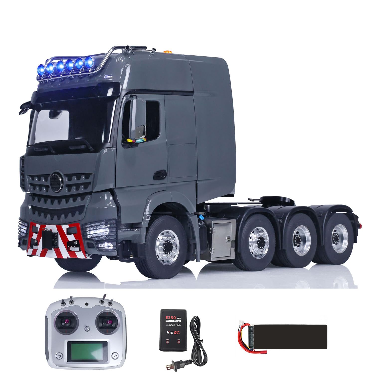 1 14 8X8 LESU Metal RC Tractor Truck I6S Remote Control RTR Car Lock Differential Servo Motor Sounds