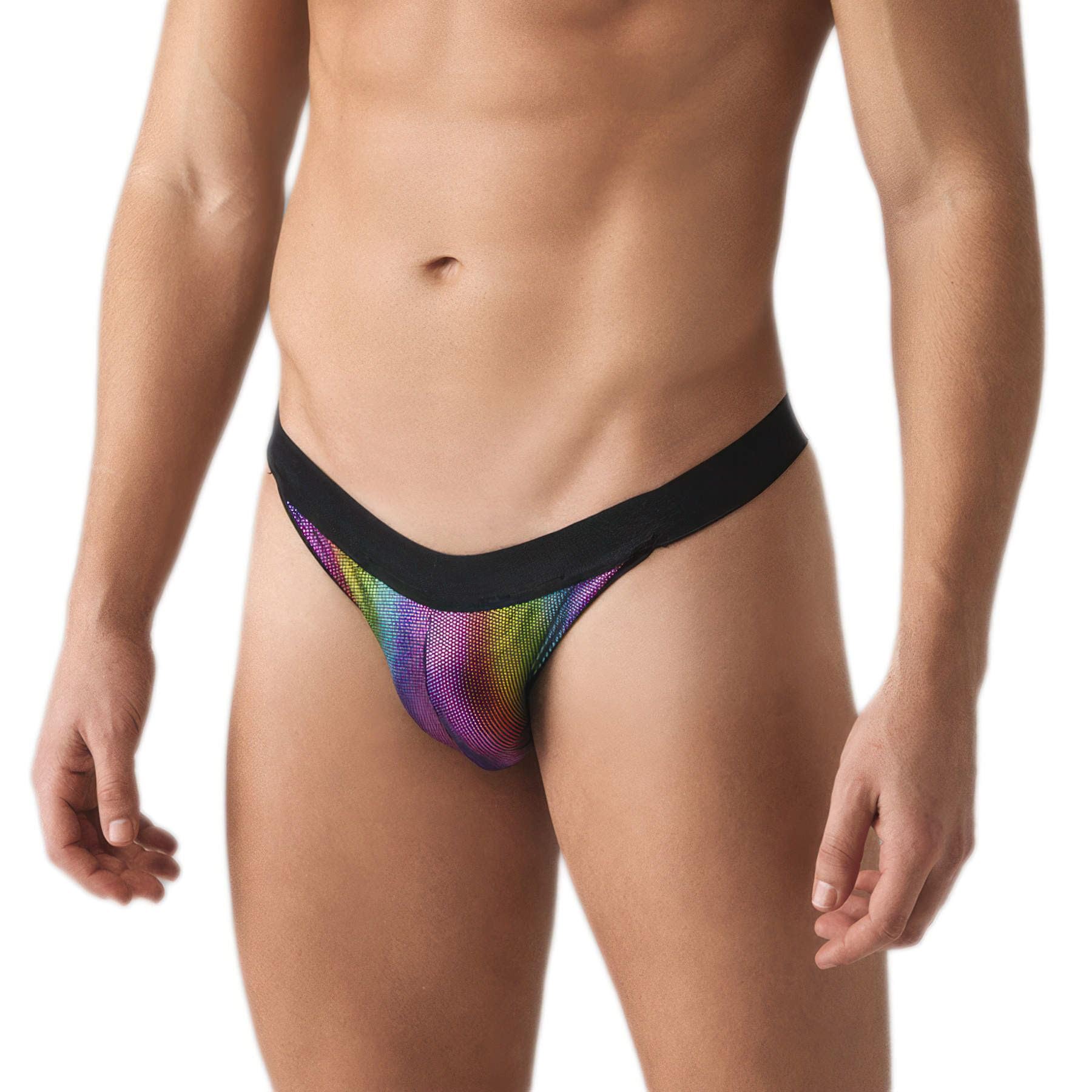 Doreanse Men's Rainbow 1010 Sexy Thong Underwear (Rainbow/S)