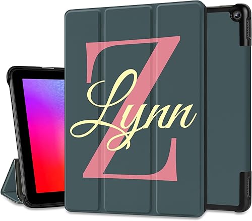 Yebiseven Funda personalizada con nombre para Tienda Kindle Fire HD 10 2023 lanzado 10.1 pulgadas, funda protectora a prueba de golpes con soporte
