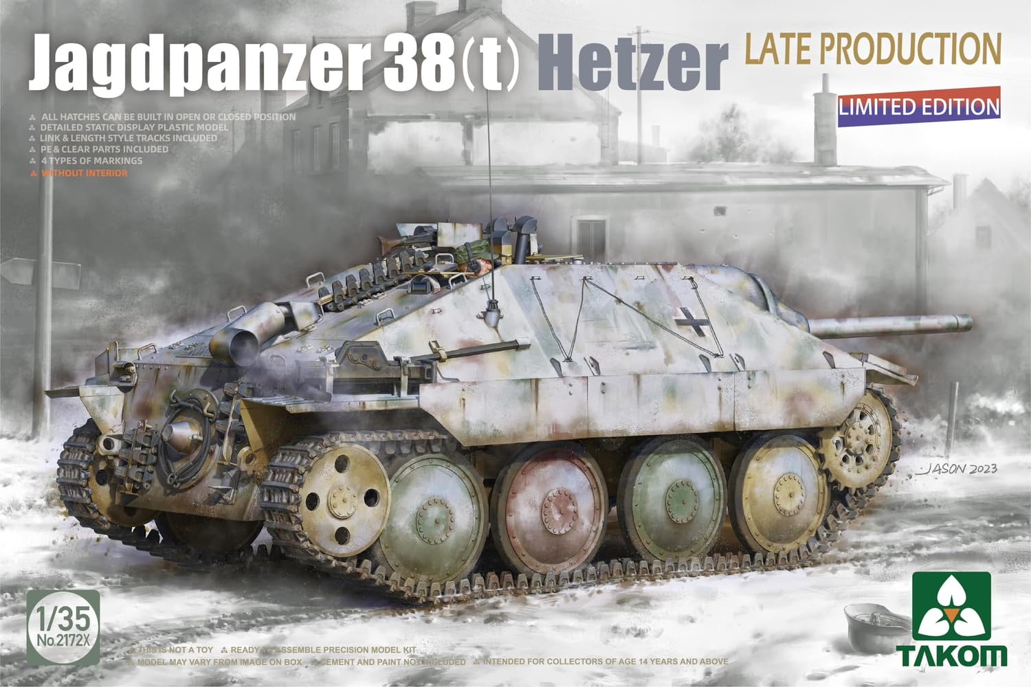 TAKOM - Maquette Char Jagdpanzer 38(t) Hetzer Late Production Limited Edition (without Interior) |takom|2172x| 1:35 Maquette Char Promo