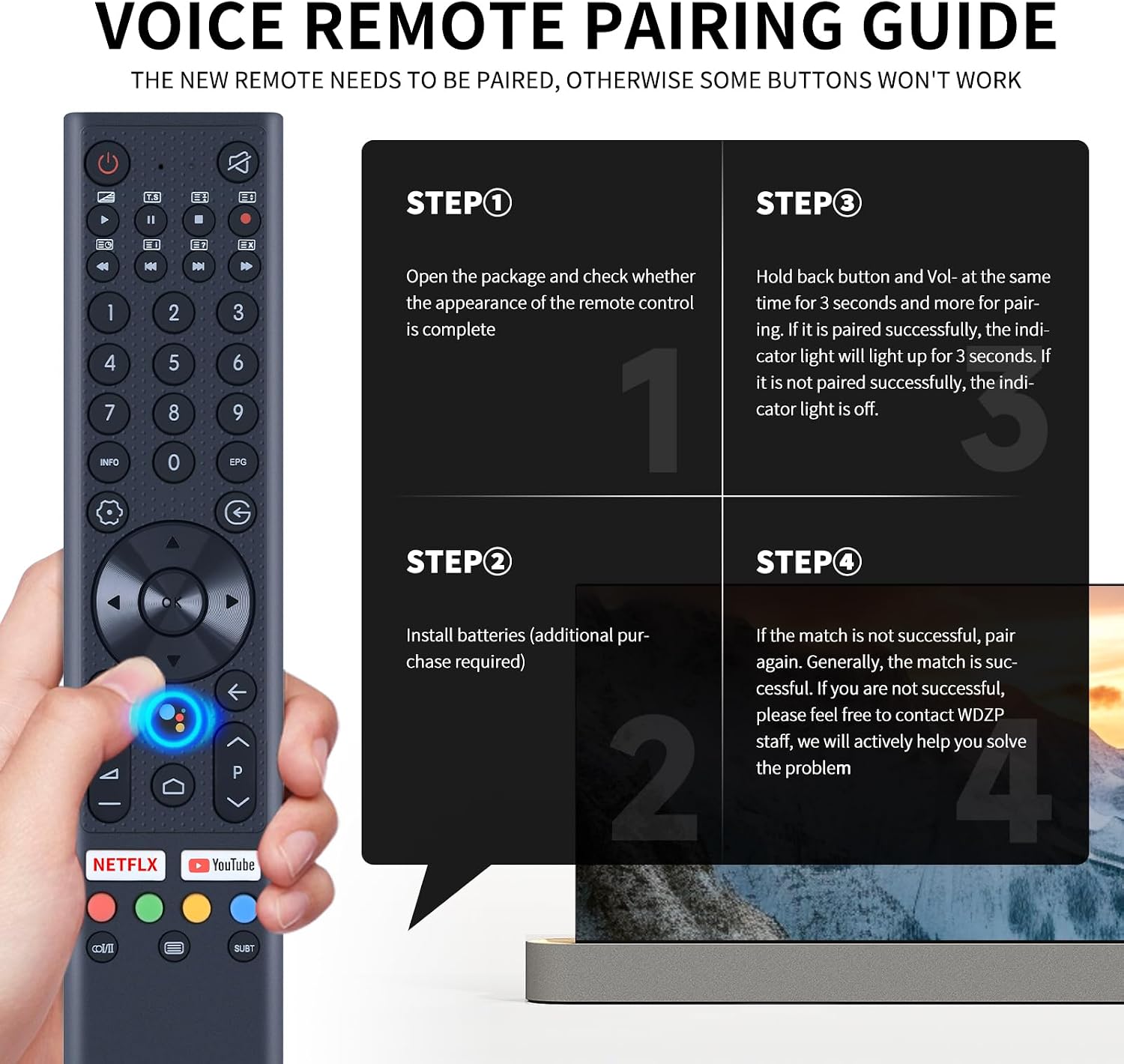 Replacement Remote Control for Changhong/Sansui/Caixun/Dyon/Chiq Smart TV image 4