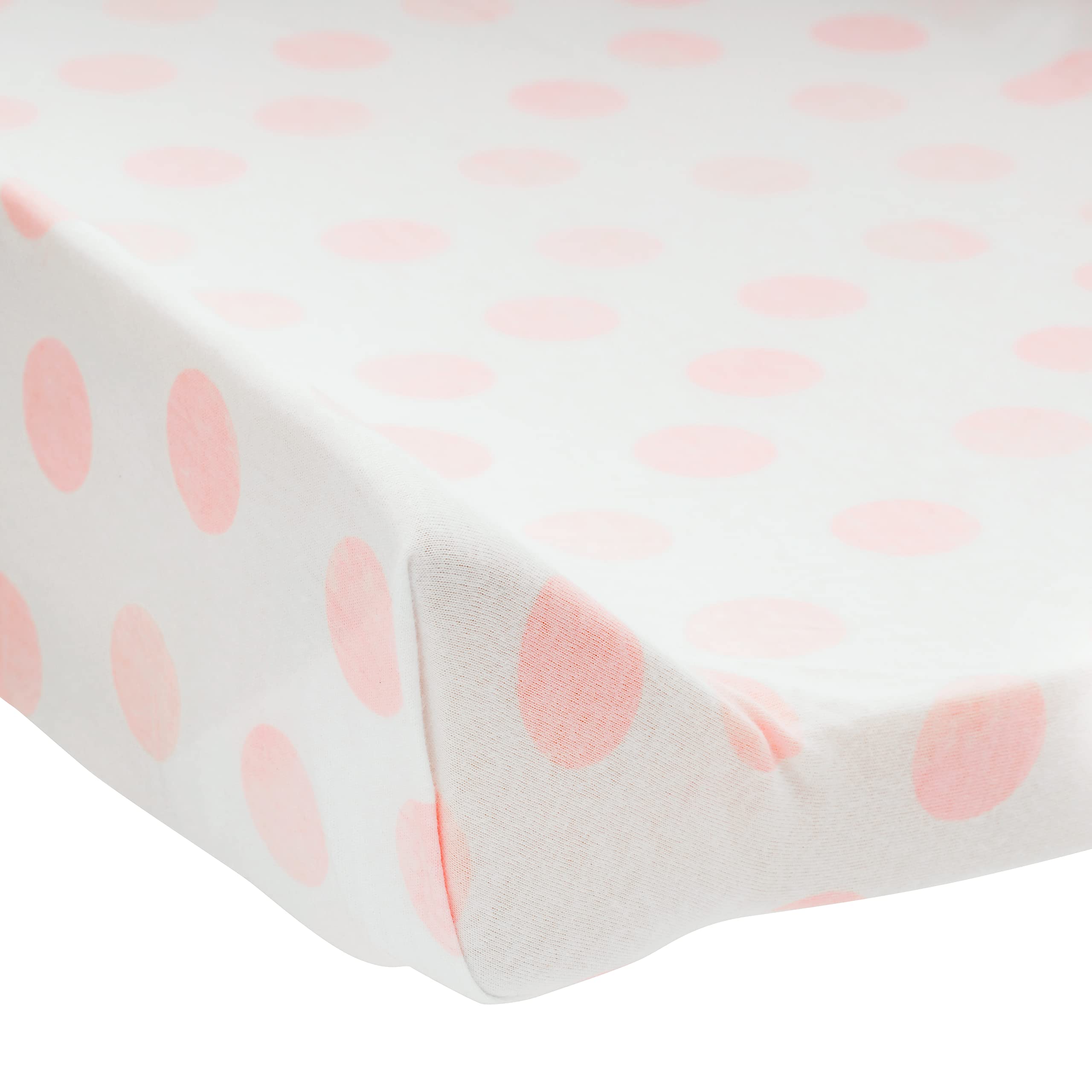 Andi Mae Changing Pad Cover - Watercolor Pink Dots -100% Jersey Cotton - Fits Standard Changing Pads