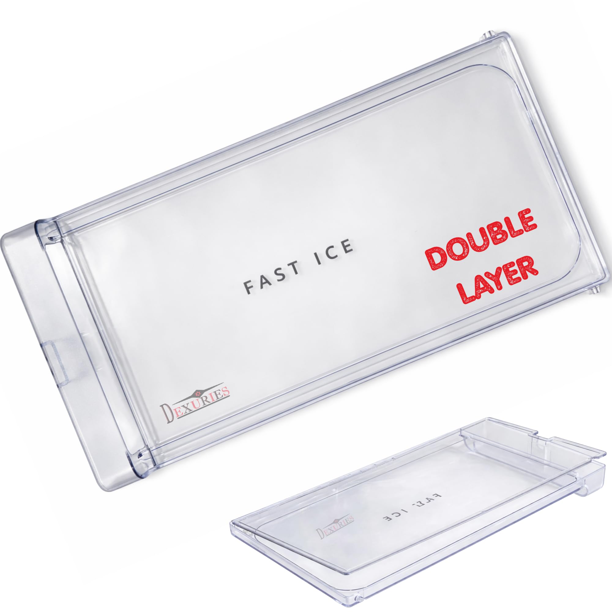 DEXURIES Glossy Crystal Clear Freezer Door for Whirlpool Gen-Y - Image 1