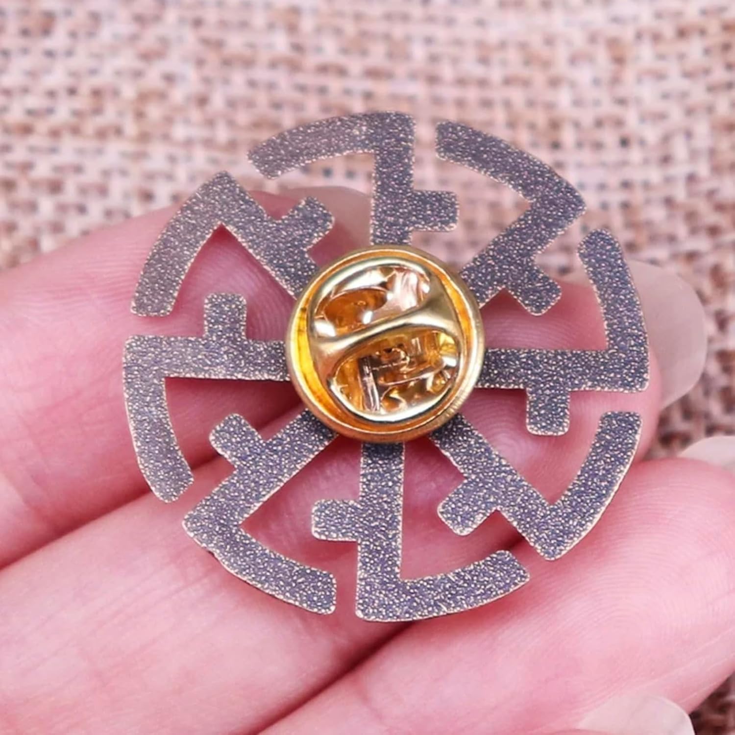 Svitovit Pagan Slavic Symbol Viking Rune Norse Celtic Mythology God Thor Odin 1.2" Enamel Pin Badge - Image 4