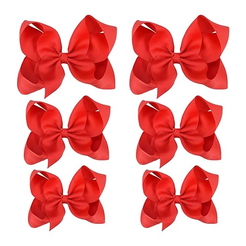 Miniatura 10 de Lazo de pelo negro para niñas y niños pequeños  6 clips de lazos negros de 6 pulgadas ×2, 4 pulgadas ×2, 3 pulgadas ×2