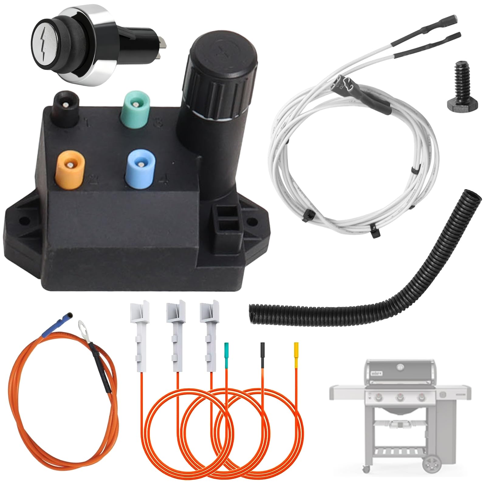 66354 69308 Igniter Kit Replacement for Weber GS4 Genesis II Grill Parts Ignition for Weber GS4 Genesis 2 E315, 2 S310, II S315, II SE-310, II SE-315, II CE-310, II CSE-315, II CSS-315, 2 E-310 Grills