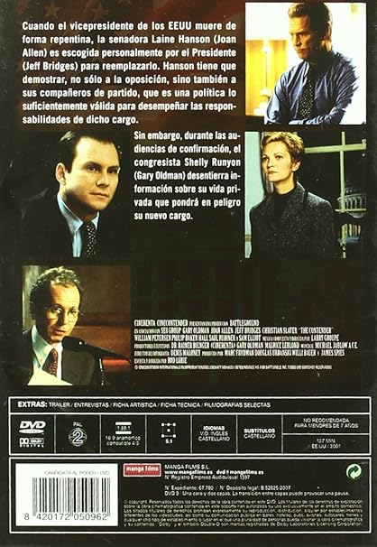 Candidata al poder [DVD]: Amazon.es: Gary Oldman, Joan Allen, Christian Slater, Jeff Bridges, Rod Lurie, Gary Oldman, Joan Allen: Películas y TV