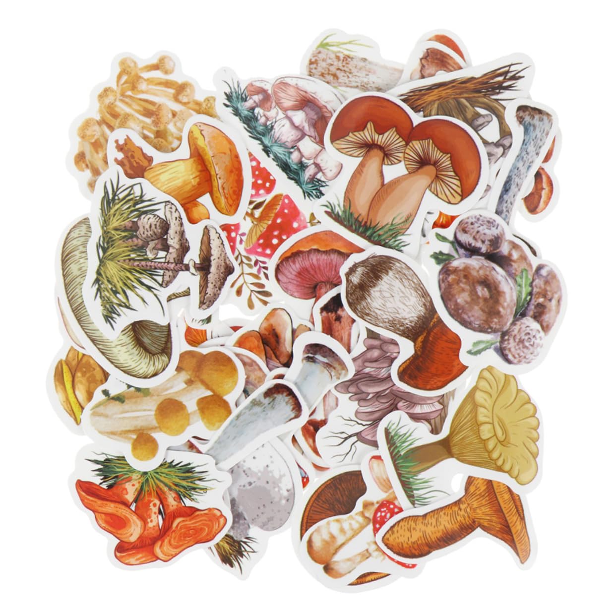 Pegatinas de hongos SHINEOFI con 120 piezas de vinilos decorativos para manualidades y scrapbooking