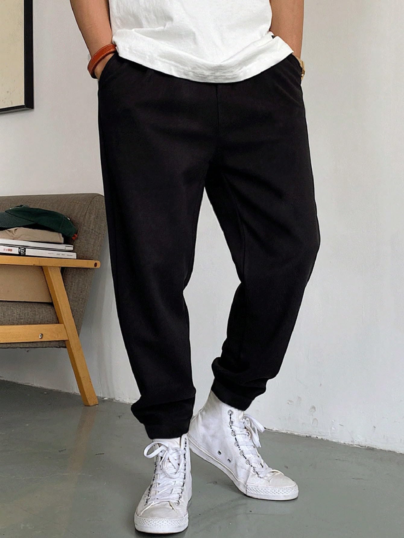 Men's Alley Cool Backdoor Series Men's Casual Sweatpants Baggy Jogger Pants ||Model Wears 3XL Size for Xtra Baggy Look in Grey-picture-50
