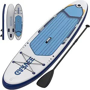 Inflatable Stand Up Paddle Board, 10'6"/11' Paddle Boards with Premium Accessories, Non-Slip EVA Deck, Ultra-Light Carry Bag Pump, SUP for Youth & Adults of All Skill Levels