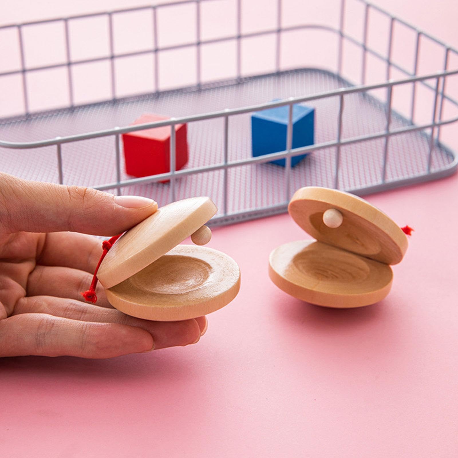 Juego de 5 12 castañuelas españolas de mano para niños pequeños y adultos