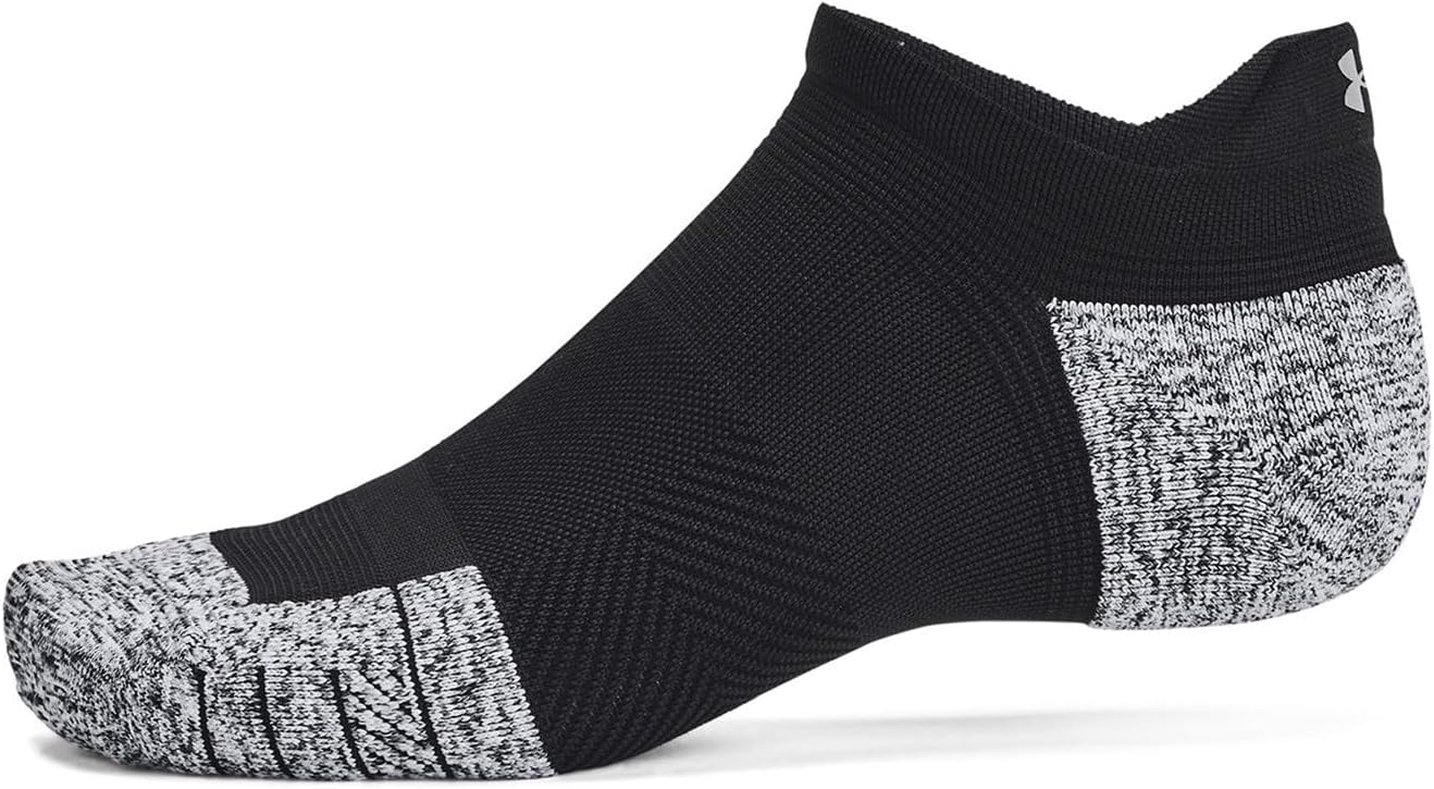 Under Armour - Unisex Ad Run Cushion 3Pk Ns Socks, Color Black (001), Size: Large