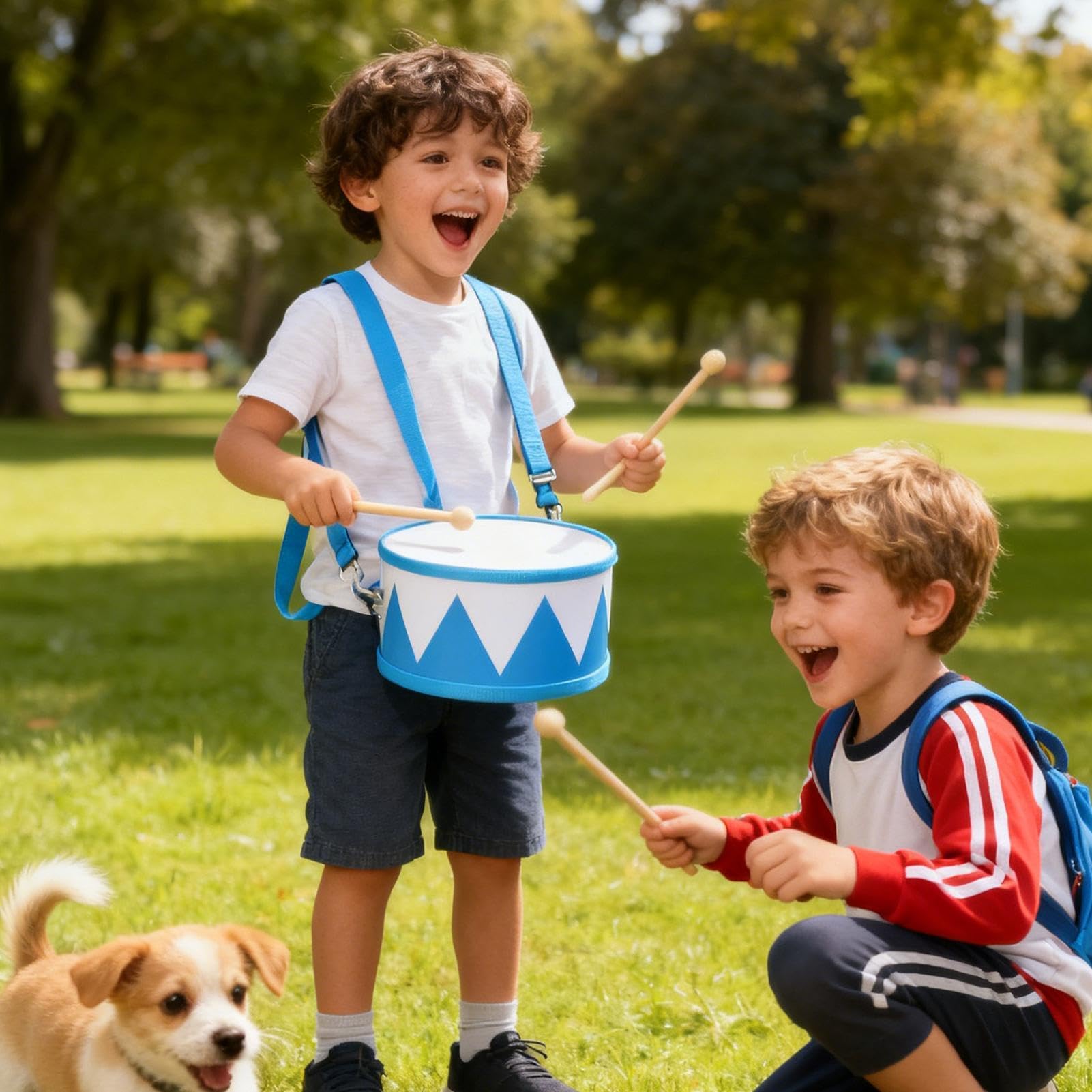Juego De Tambor Infantil - Juego De Desarrollo De Ritmo | 15cm Correa Ajustable Set De Instrumentos De Juguete - para Niños y Niñas de 2 a 5 Años Cumpleaños Jardín de Infancia — view 3
