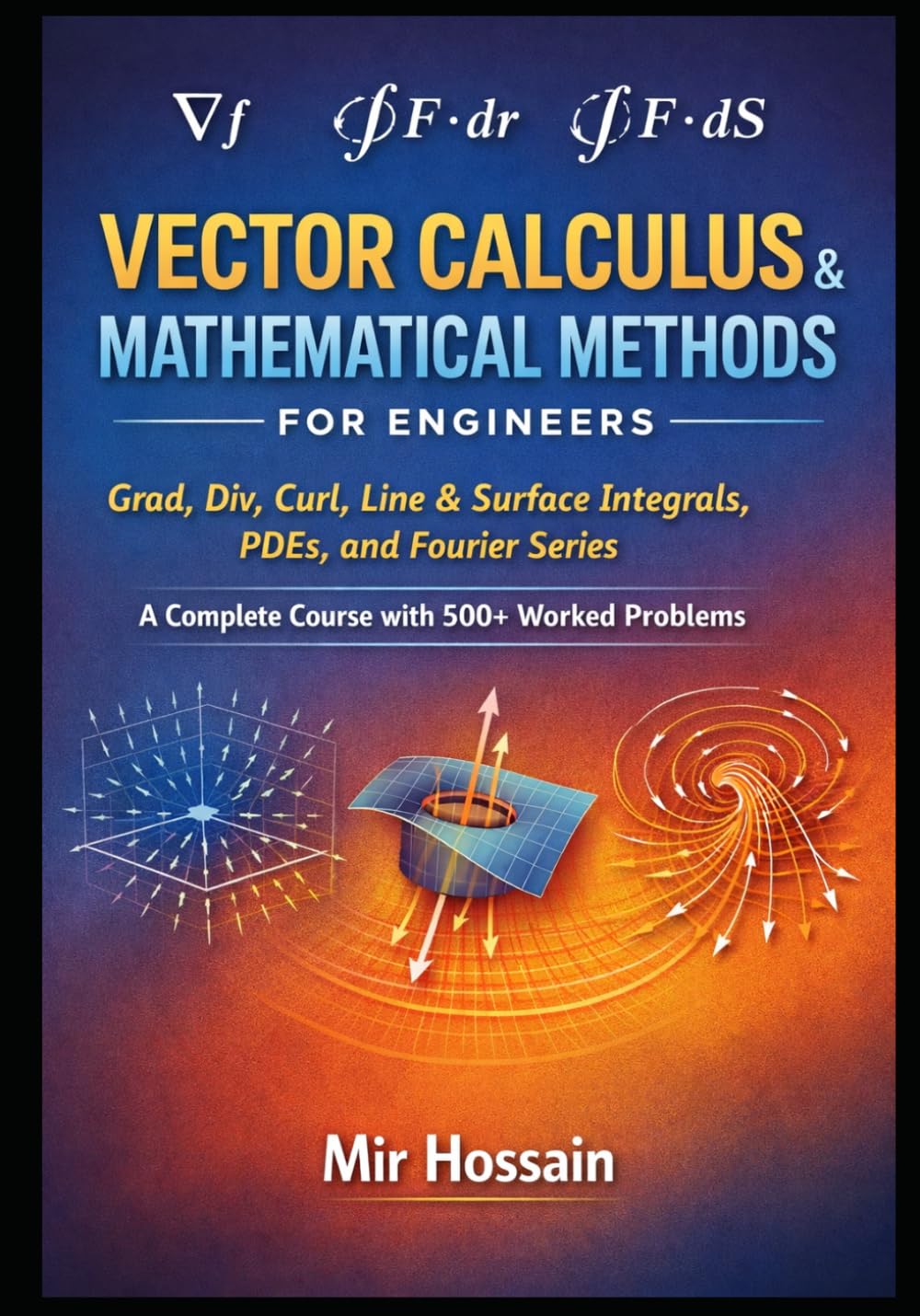 VECTOR CALCULUS & MATHEMATICAL METHODS FOR ENGINEERS: Grad, Div, Curl, Line & Surface Integrals, PDEs, and Fourier Series