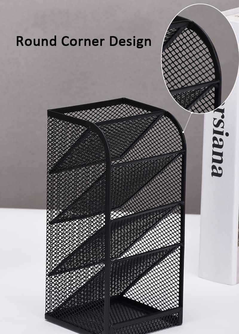 Aesthetic Office Desk Organizer, 5-Compartment Drawer Organiser for Stationery Storage, Cute Pen Holder for Desk Accessories Organization, Ramadan Gifts