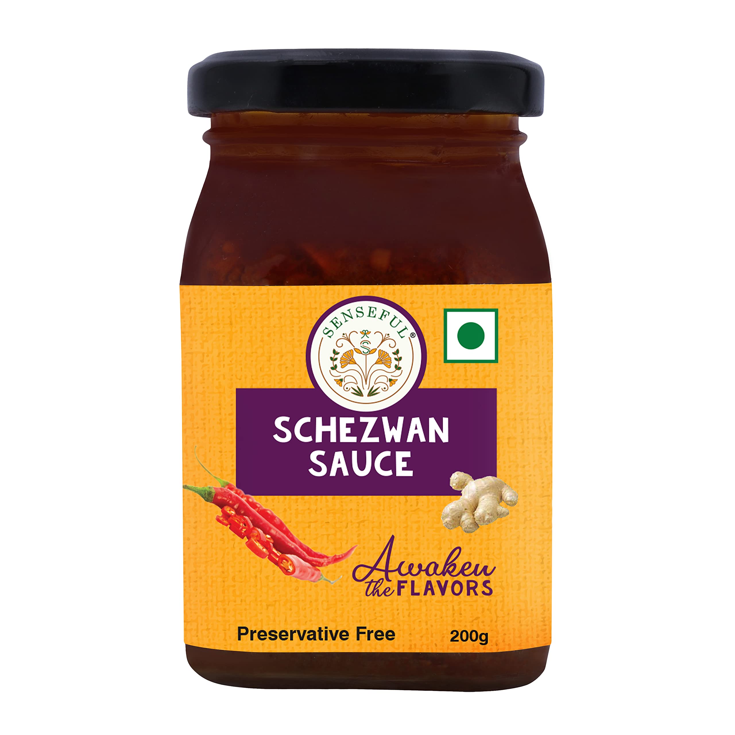 SENSEFUL Schezwan Sauce - Awaken the Flavors of Red Chillies, Celery & Ginger - Trans-Fat Free, Preservative Free & Chemical Free - 200 gm (B094ZXLBVB) Amazon Price History, Amazon Price Tracker